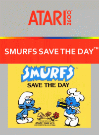 Smurfs Save the Day Atari 2600  box art